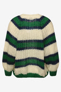 Vera Knit Cardigan - Green/Offwhite