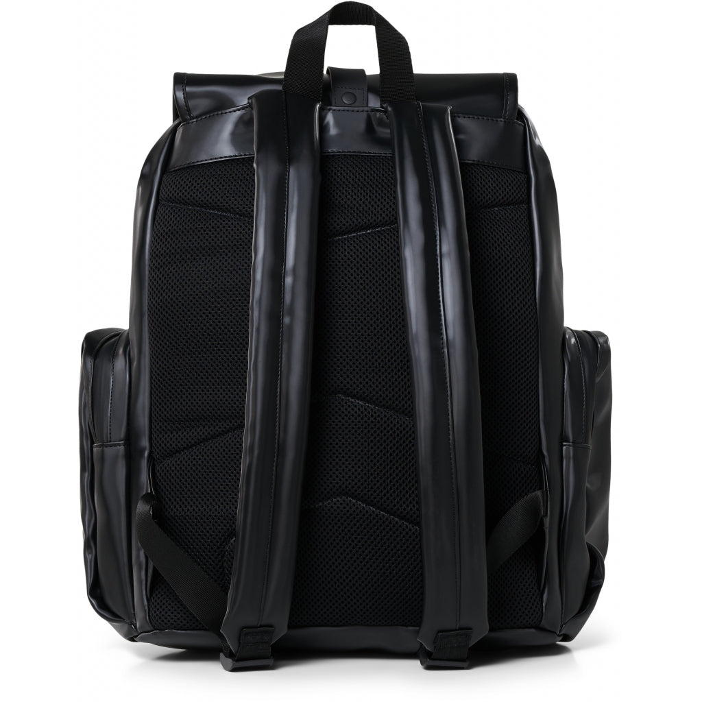 Oversize Rucksack - Shiny Black - Rains - Tilbehør - VILLOID.no