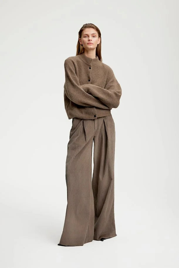 AlphaGZ Short Cardigan - Walnut Melange