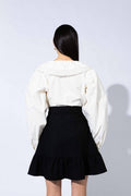 Wanda Skirt - Black Pinstripe
