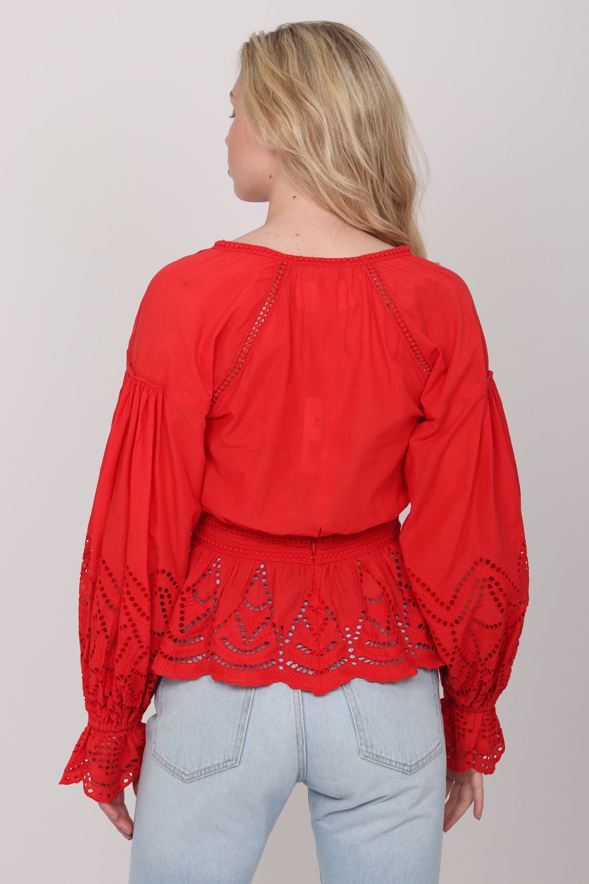 Agnes Blouse Waist - Red - Pia Tjelta - Bluser & Skjorter - VILLOID.no