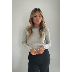Stabil Top L/S - Light Grey Melange