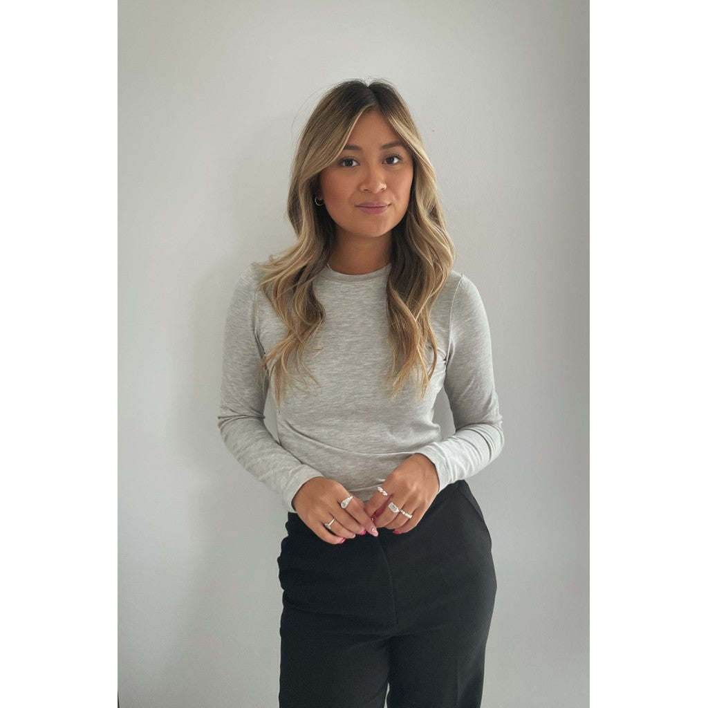 Stabil Top L/S - Light Grey Melange