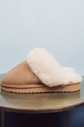 Slipper Shearling Suede - Chestnut - Cedrico - Sko - VILLOID.no