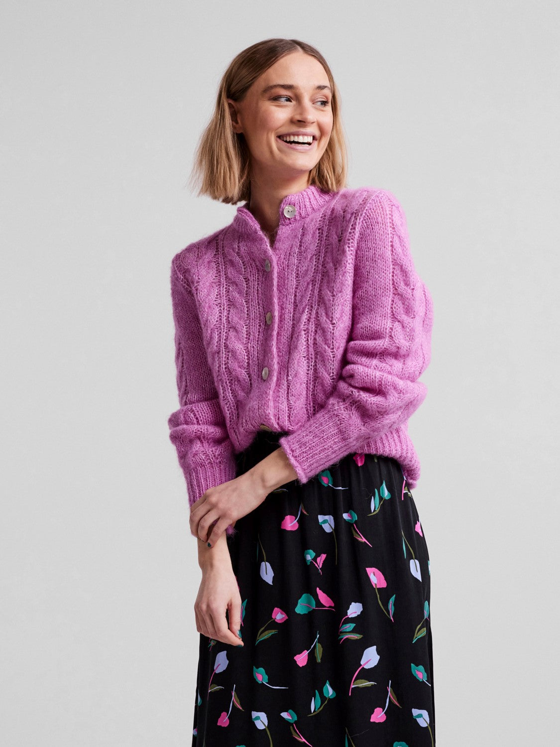 Yaslivi LS Knit Cardigan - Crocus