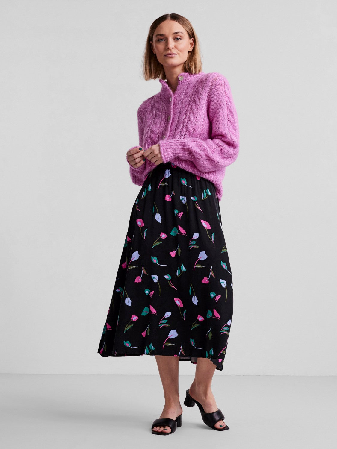 Yaslivi LS Knit Cardigan - Crocus