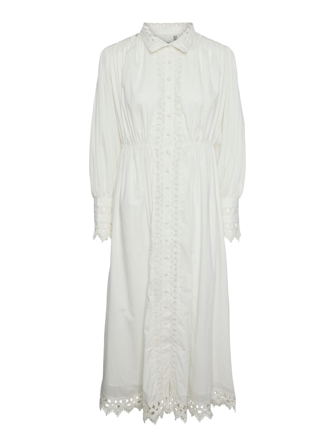 Yastrima LS Long Shirt Dress - Star White