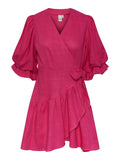 Yasprima 2/4 Wrap Dress - Fuchsia Purple