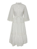 Yasmelinda 3/4 Ankle Dress - Star White