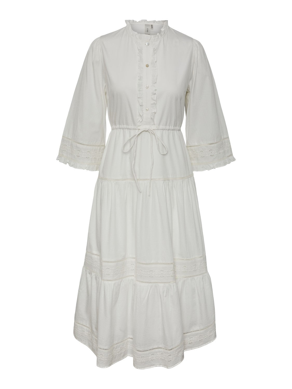 Yasmelinda 3/4 Ankle Dress - Star White