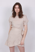 Serena Linen Dress - Beige - Ella & il - Kjoler - VILLOID.no