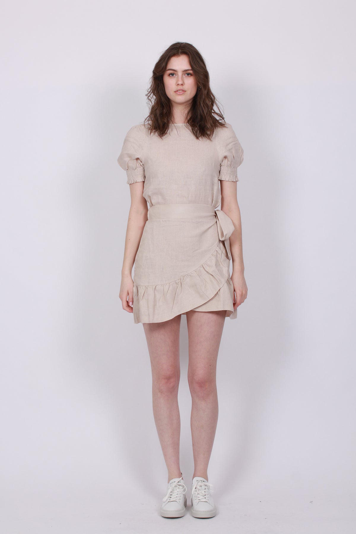 Serena Linen Dress - Beige - Ella & il - Kjoler - VILLOID.no