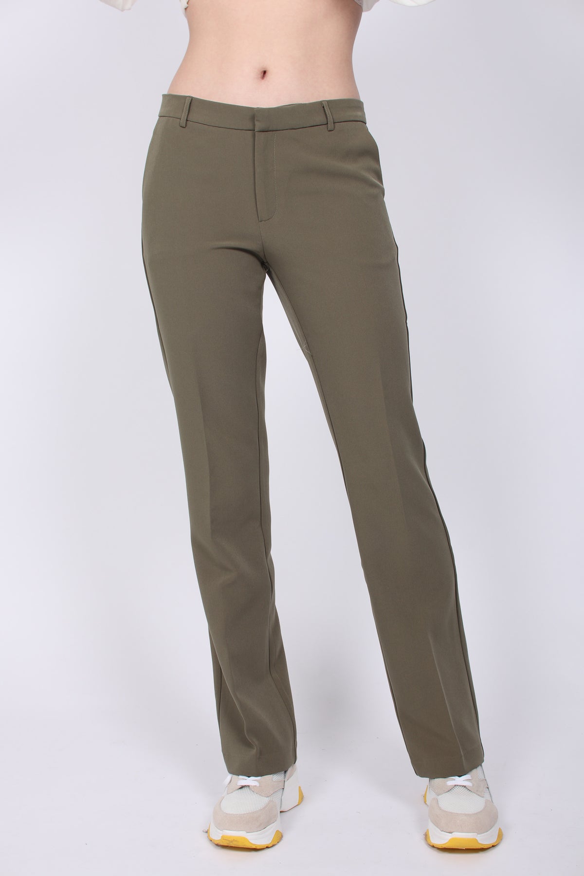 Cassie F Pants - Dusty Army - Neo Noir - Bukser & Shorts - VILLOID.no