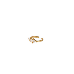 Crystal Mixed Shape Single Ear Cuff - Crystal