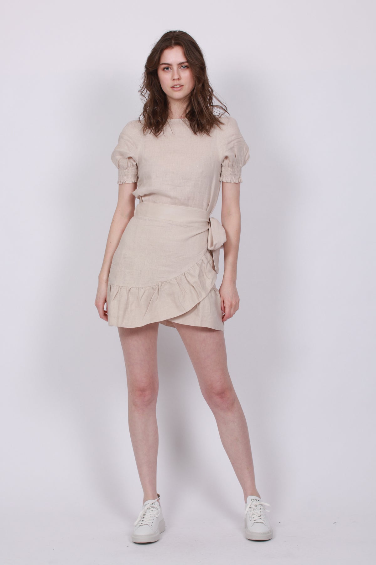 Serena Linen Dress - Beige - Ella & il - Kjoler - VILLOID.no