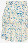 Zuez Skirt - Cream/Blue Flower