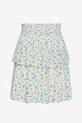 Zuez Skirt - Cream/Blue Flower