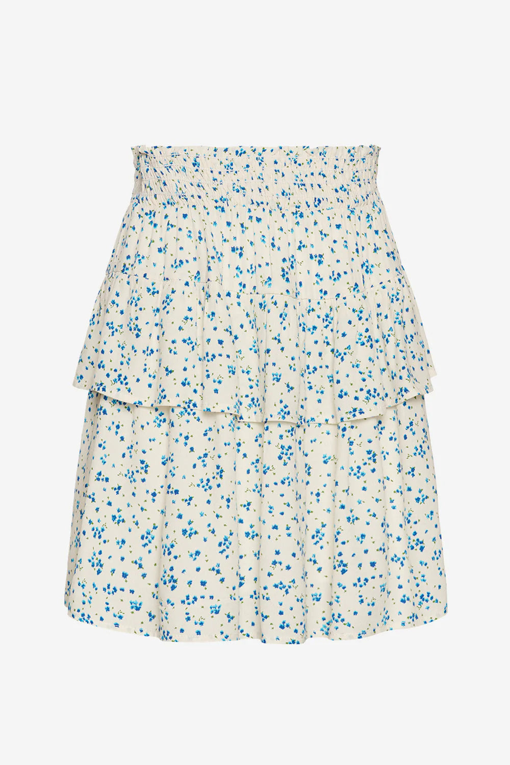 Zuez Skirt - Cream/Blue Flower